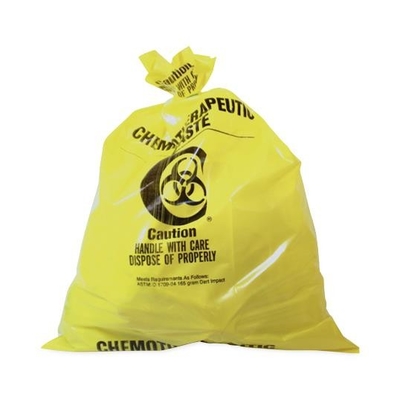 হাসপাতালের জন্য LDPE 2 mil শক্তিশালী বায়োহাজার্ড হলুদ স্বাস্থ্যসেবা ব্যাগ