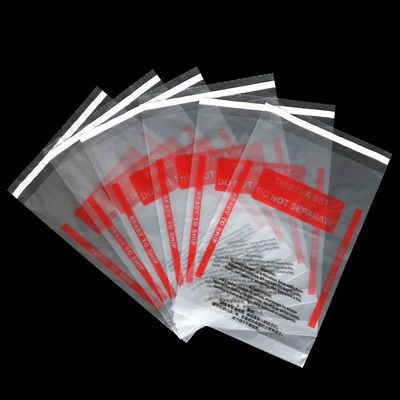 শ্বাসরোধের সতর্কতা সহ 40 মাইক্রোন LDPE প্লাস্টিক স্ব-আঠালো ব্যাগ